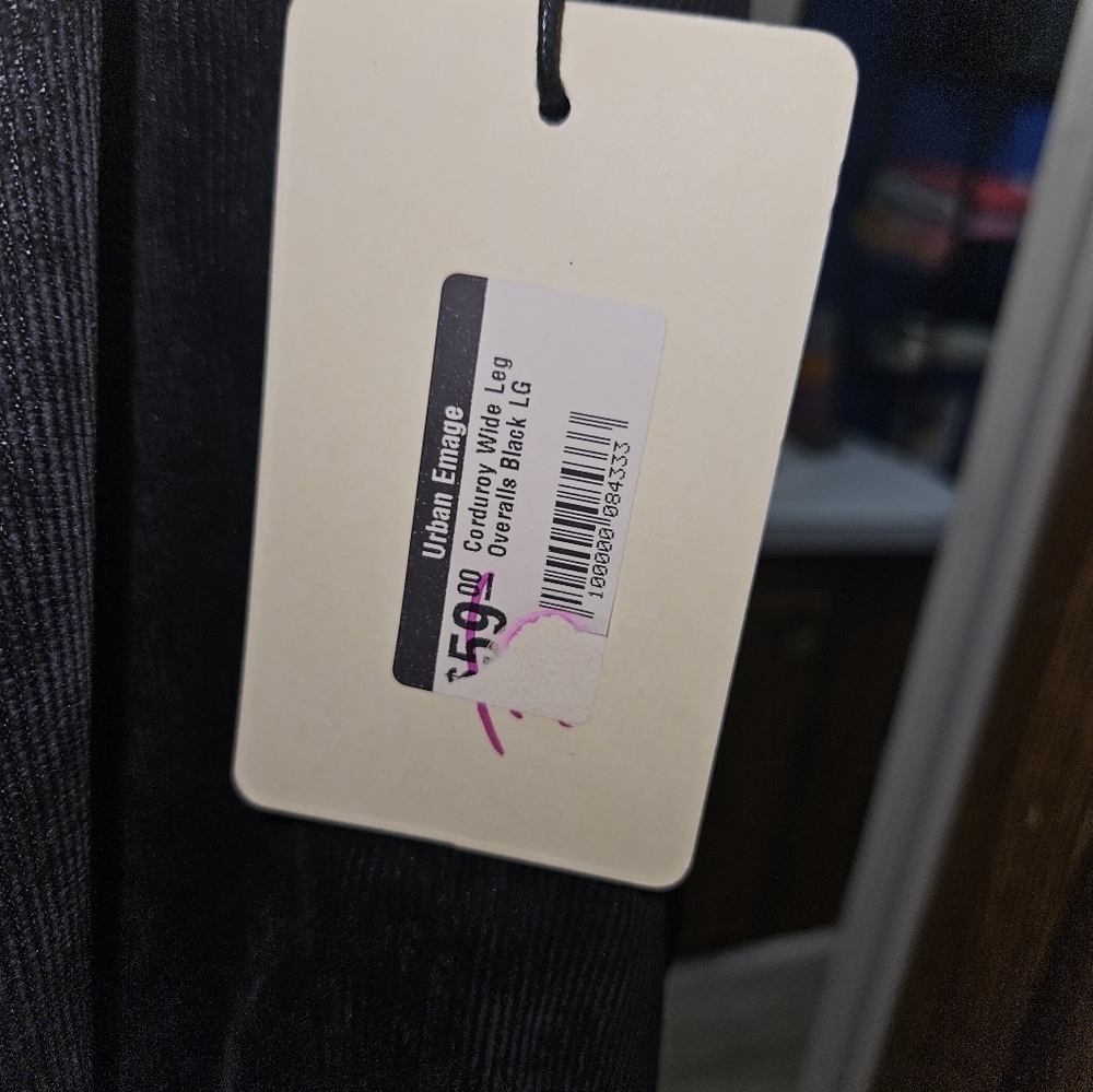 Litz New With Tags Black Corduroy Wide Leg Overalls! - Picture 6 of 9